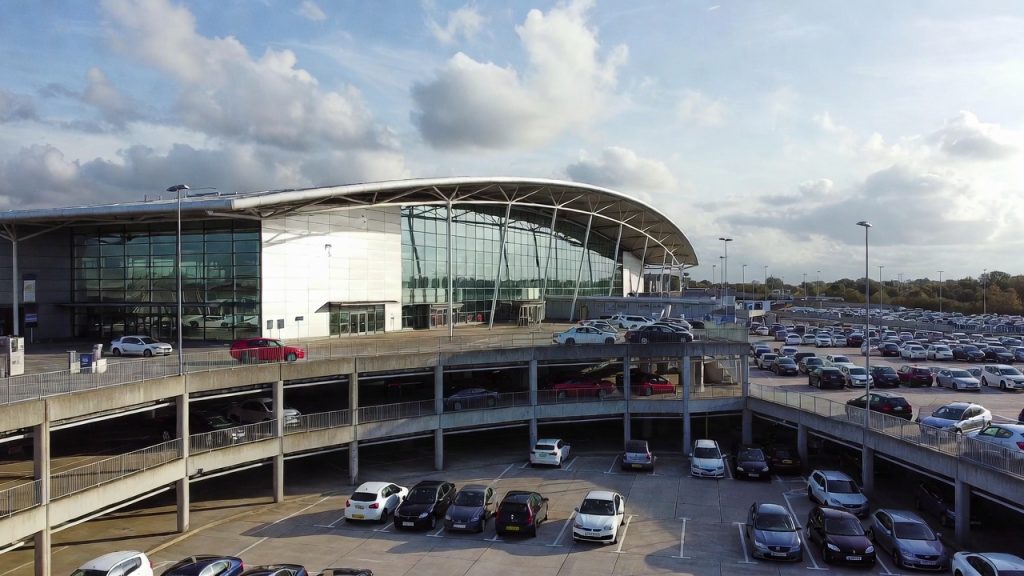 Manchester Airport Terminal 1 exterior or car parks overview